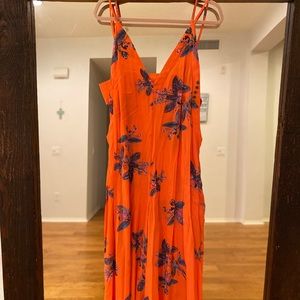 Free People Orange Jumpsuit